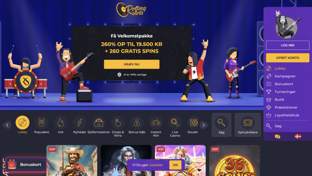 rolling slots casino anmeldelse